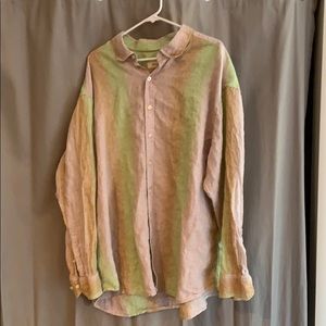 Tommy Bahama long sleeve linen button up shirt